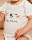 Body écru avec chat et oreilles 3D FAGAROUL / 23E1BGD1BOD001