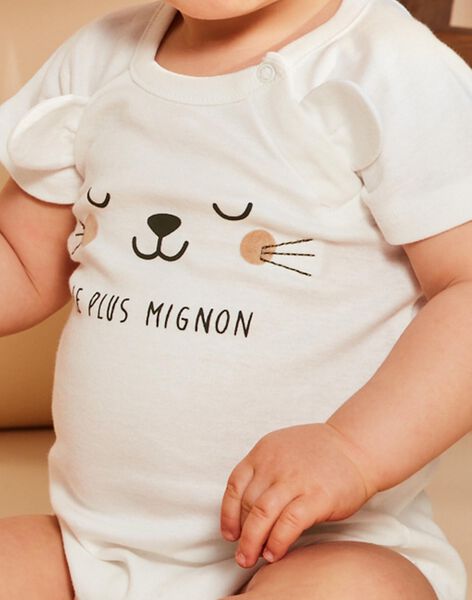 Body écru avec chat et oreilles 3D FAGAROUL / 23E1BGD1BOD001