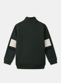 Sweat zippé vert foncé Garçon NAEROYAGE / 25H3PG33JGHG633