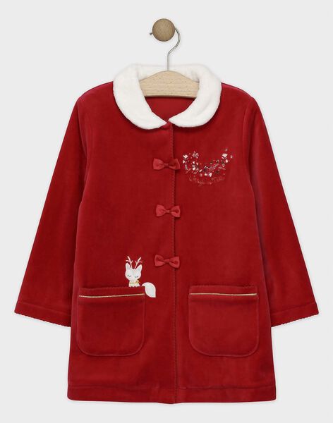 Robe De Chambre En Velours Rouge Et Col En Fausse Fourrure Petite Fille Pyjamas Enfant Sergentmajor Robe De Chambre En Velours Rouge Et Col En Fausse Fourrure Petite Fille Pyjamas Enfant Sergentmajor