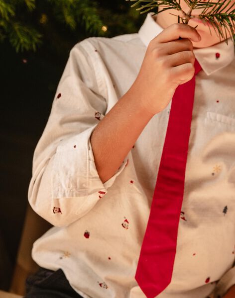 Ensemble chemise à manches longues et cravate à imprimé Noël DUROAGE / 22H3PG61CHM001