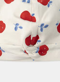 Bonnet écru imprimé pommes Bébé Fille NIMELINA / 25H4BFE1BON002