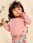 Gilet en tricot rose FADORIANE / 23E1BFB1CARD309