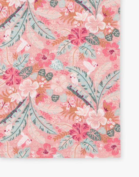 Snood vieux rose à fleurs FISNOUETTE / 23E4PFD1SNOD318