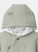 Veste à capuche en gaze de coton et jersey MOLDOVAN / 25E0CG12VESG610