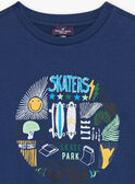 T-shirt bleu nuit à thème skatepark fantaisie FRIZOTAGE1 / 23E3PGN1TMC713
