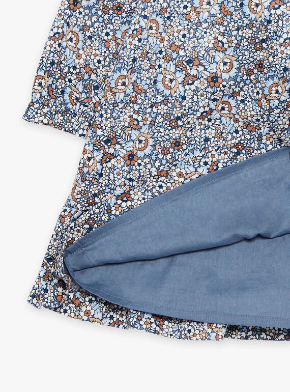 Robe bleu givre à imprimé fleuri DIAROBETTE / 22H2PFY1ROBC206