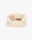 Snood beige en tricot FRASNOETTE / 23E4PF51SNO808