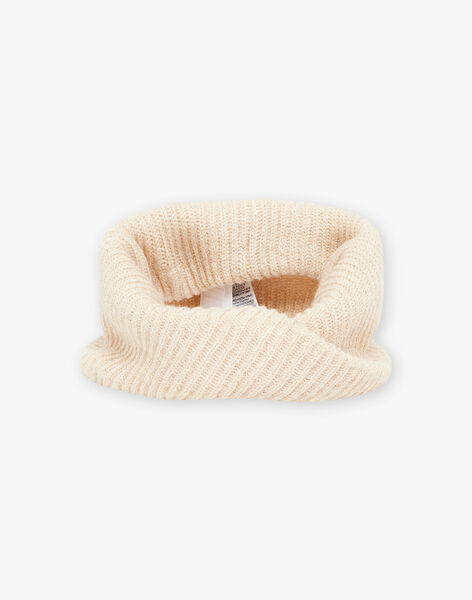 Snood beige en tricot FRASNOETTE / 23E4PF51SNO808
