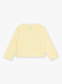 Cardigan animation pois et nud jaune pastel bébé fille CASABINE / 22E1BFN1CARB115