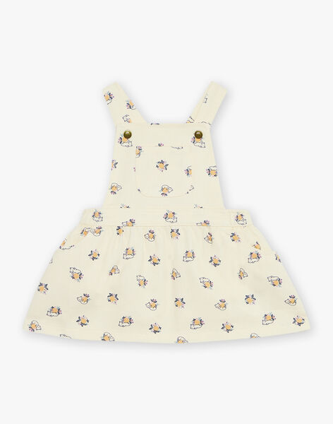 Chasuble vanille en twill à chats et fruits FAPAULA / 23E1BFO1CHS114