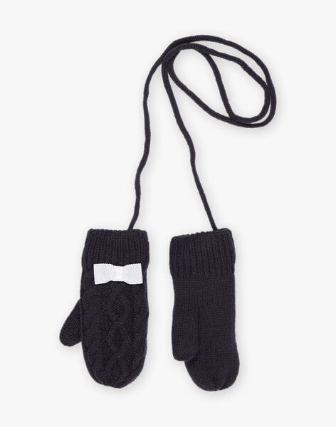 Moufles en tricot bleu marine DRAMOFETTE / 22H4PFM2GAN070