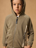 Gilet à capuche Kaki et Blanc MMAZIPAGE / 25E3PG53JGHG600