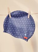 Bonnet de piscine bleu marine à pois blancs FRYBONETTE / 23E4PFL1D4Y070