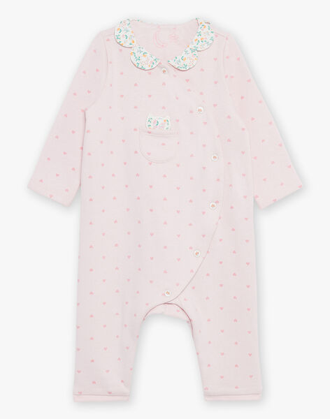 Grenouillère rose clair avec coeur FECOLINE / 23E5BF21GRE321