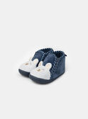 Chausson bleu avec tête d'ours blanc Bébé Garçon NEANTOINE / 25F10BG31CHP070