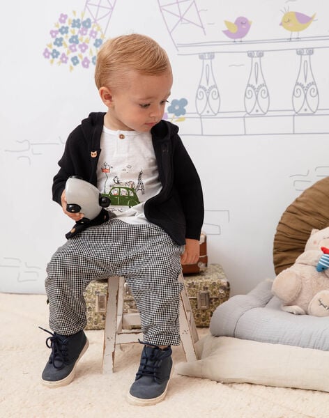 Gilet Noir En Maille A Capuche Ourson Bebe Garcon Pull Gilet Et Cardigan Bebe Sergentmajor