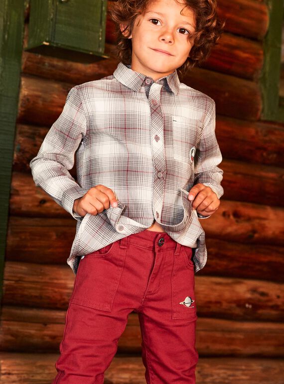 Pantalon regular en bordeaux DUMARAGE / 22H3PGZ1PANF507