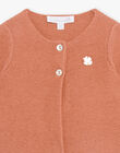 Gilet en tricot vieux rose bébé fille DOLCE / 22H0CF11CAR303