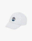 Casquette à rayures beige et bleu FRECASAGE / 23E4PGI2CHA000