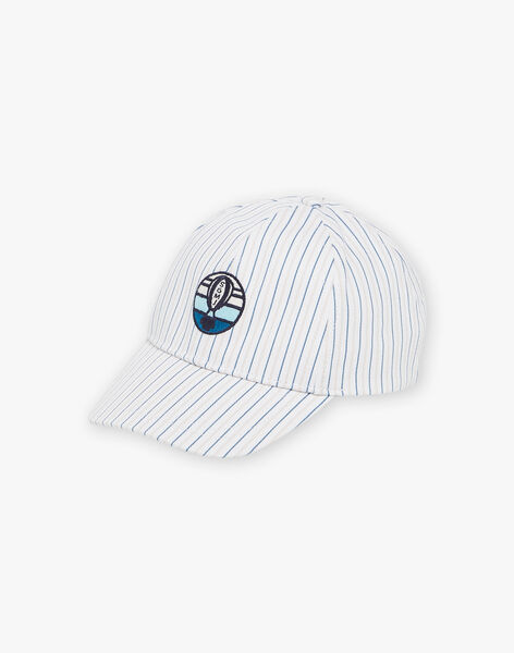 Casquette à rayures beige et bleu FRECASAGE / 23E4PGI2CHA000