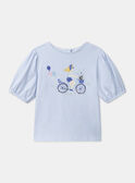 T-Shirt Manches Courtes Bleu ciel MEPIAFETTE / 25E2PF81TMC020