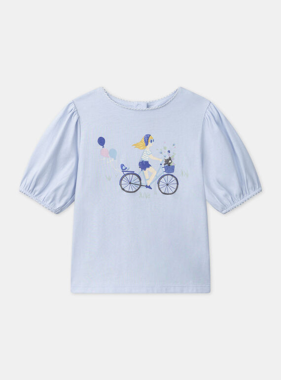 T-Shirt Manches Courtes Bleu ciel MEPIAFETTE / 25E2PF81TMC020