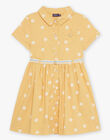 Robe chemise jaune à fleurs FASOLETTE / 23E2PF82ROBB105