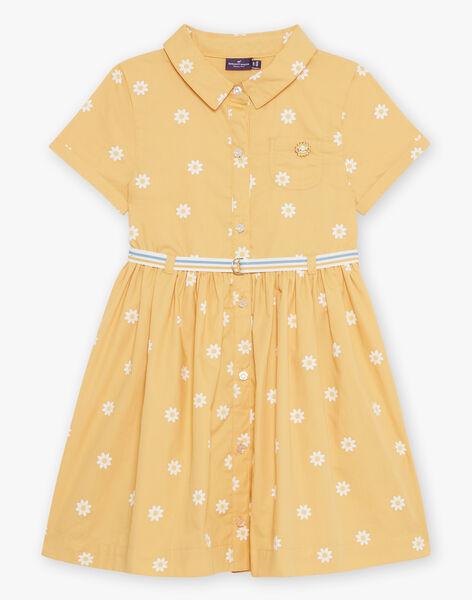 Robe chemise jaune à fleurs FASOLETTE / 23E2PF82ROBB105