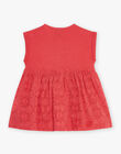 Robe bi-matière coquelicot FAWINONA / 23E1BFQ1ROBF505