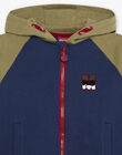 Haut de jogging bleu marine et kaki basket DIBAGE1 A SUPP / 22H3PGL3JGH070