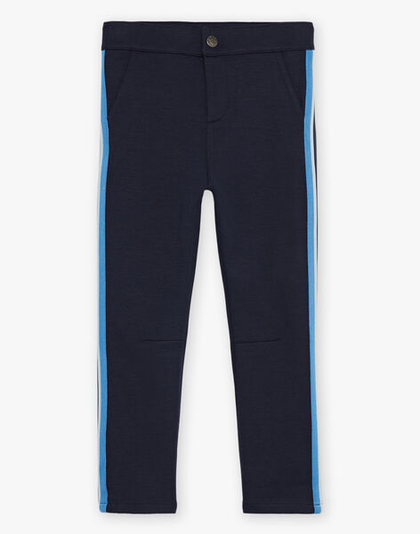 Pantalon bleu marine à bandes contrastantes FOPANTAGE / 23E3PGC1CFP070