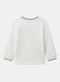 T-shirt blanc imprimé Japon à manches longues Garçon NOGAGE / 25H3PGP1TML009