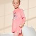 Pyjama deux pièces rose en velours avec sirènes