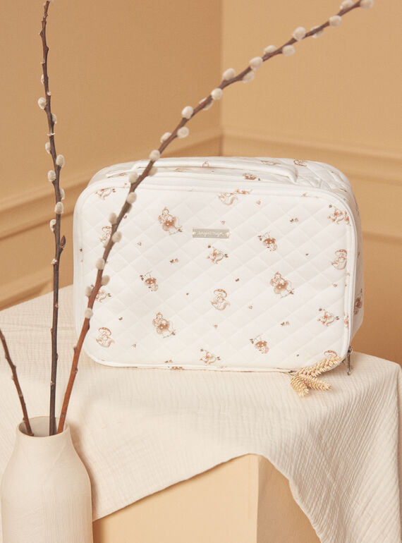 Valise de naissance écrue en tubique LOWEN / 24H0AM11TRN001