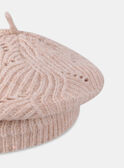 Bonnet en maille type béret avec des sequins dans le fil LOIRETTE / 24H4PFU1BONK007