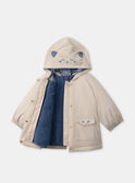 Parka 2 en 1 beige ou bleu imprimé fleuri Bébé Fille NIMAUD / 25H1BFE1PAR080