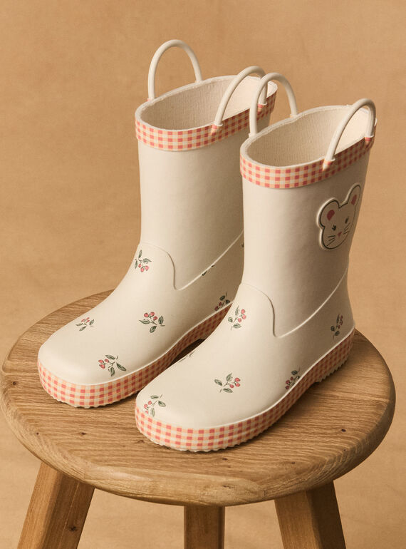 Bottes de pluie bleue imprimé dinosaures MUABOETTE / 25N10PF11D0C001