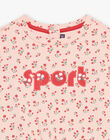 Sweat Sport rose à fleurs FRISWETTE / 23E2PFJ1SWED300
