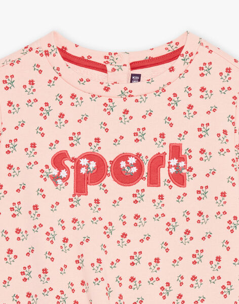 Sweat Sport rose à fleurs FRISWETTE / 23E2PFJ1SWED300