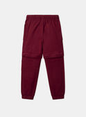 Pantalon Dézipable rouge MOCLAGE / 25E3PGJ1PANF504