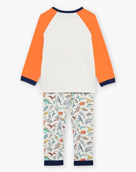 Ensemble pyjama écru avec dinosaures FLODINAGE / 23E5PG26PYJ001