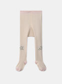 Collants écrus jacquard souris  MAIVONNE / 25E4BF91COLA001