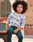 Sweat gris chiné à imprimé fantaisie DAJIRAGE / 22H3PGE1SWE943