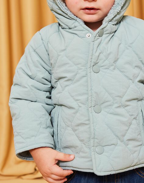 Manteau à capuche Vert-Gris DIOCTAVE / 22H1BGM1VES631