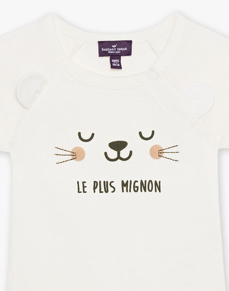 Body écru avec chat et oreilles 3D FAGAROUL / 23E1BGD1BOD001
