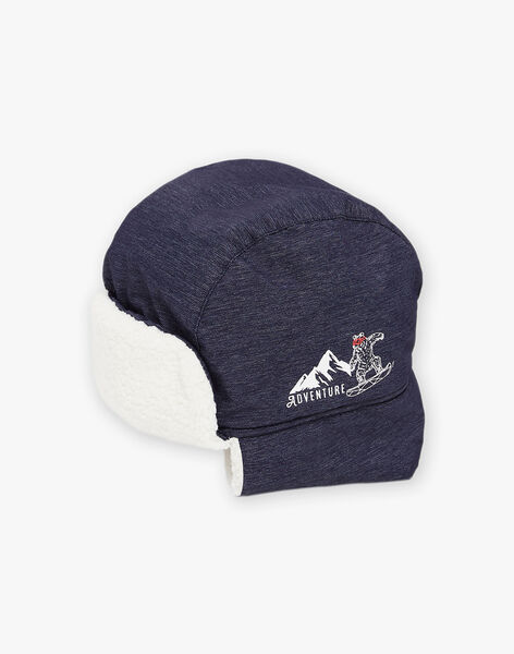 Bonnet en twill à motif animal au ski bleu marine DESURFAGE / 22H4PGN1BON703