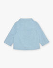 Gilet à rayures bleu azur et blanc FAESCAR / 23E1BGI1GILC218