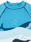T-shirt de bain anti-UV+50 à motif requin, orque et baleine KLUCHAGE / 24E4PGG2TUV216