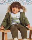 Parka kaki à capuche avec moufles intégrées bébé garçon BIRAPHAEL / 21H1BGE1PAR628